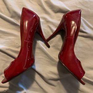 Deep Red Size 10 with 4 inch heel